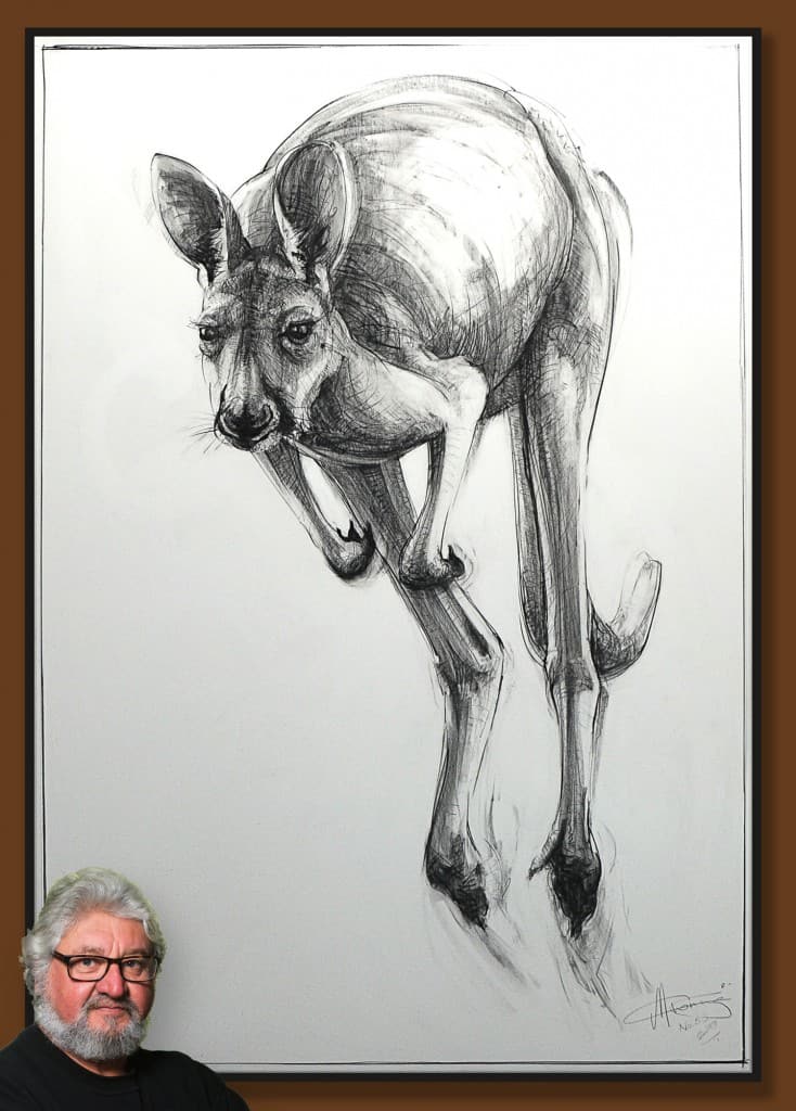 Drawing-of-Kangaroo-55 with Michael Chorney