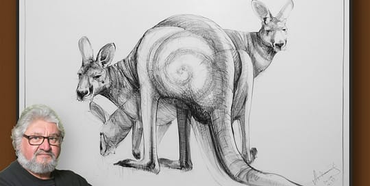 Drawing of Kangaroo 33
