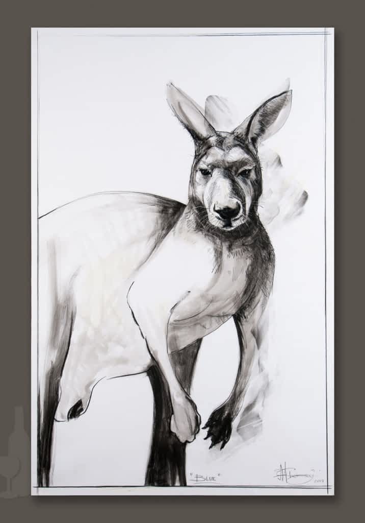 Kangaroo drawing 1 by Michael Chorney