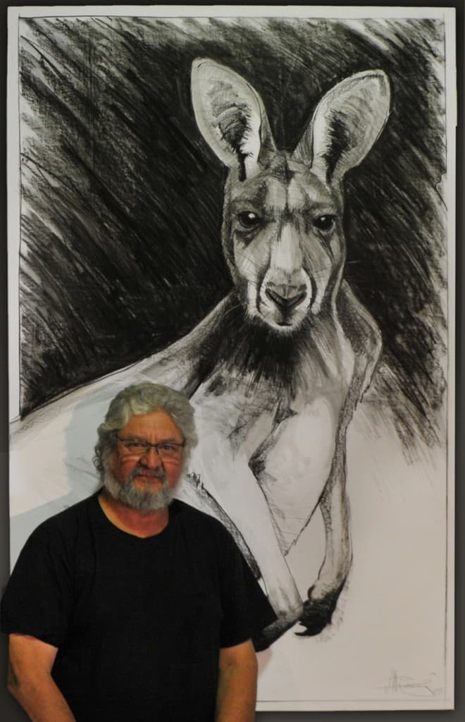 Kangaroo drawing 12 by Michael Chorney