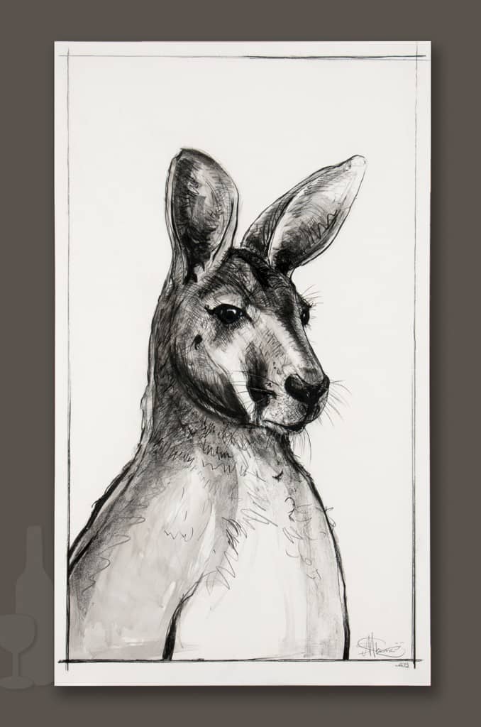 Kangaroo drawing 2 by Michael Chorney
