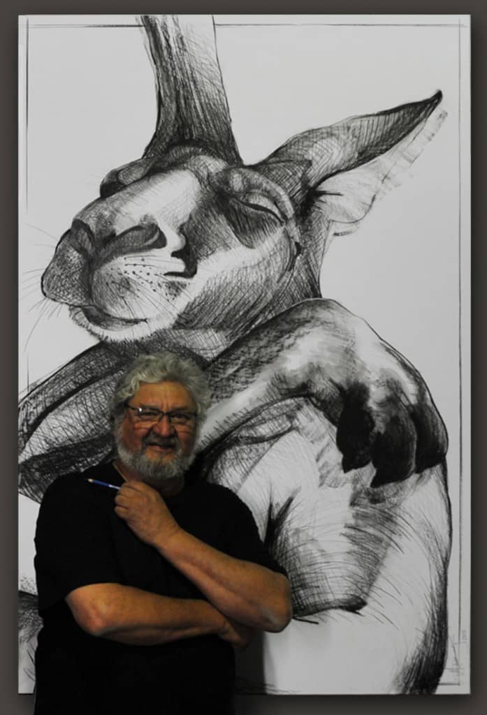 Kangaroo drawing 11 by Michael Chorney