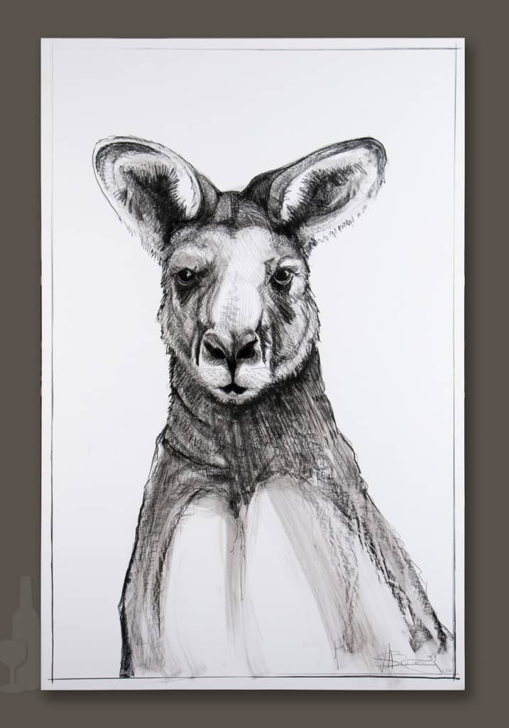 Kangaroo drawing 5 by Michael Chorney